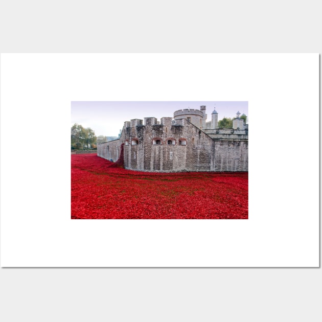 Tower of London Red Poppy Wall Art by AndyEvansPhotos